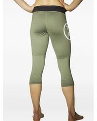 Reebok - Logo-Print Cropped Leggings - Lyst