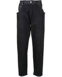 Slacks and Chinos Capri and cropped trousers Womens Clothing Trousers Fumito Ganryu Cotton Drop-crotch Cropped Trousers in Black 