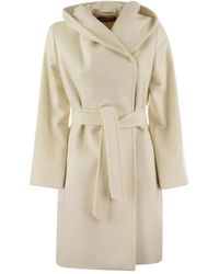 Max Mara - Hooded Belted Coat - Lyst