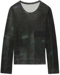 Y's Yohji Yamamoto - Printed Long-Sleeve T-Shirt - Lyst