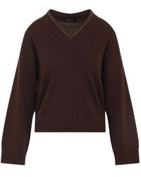 Fabiana Filippi - Jersey con cuello en V y detalles - Lyst
