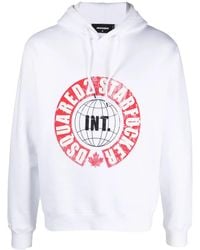 DSquared² - Graphic-Print Cotton Hoodie - Lyst