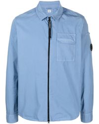 C.P. Company - Lens-Detail Long-Sleeve Cotton Shirt - Lyst