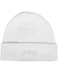 MC2 Saint Barth - Rib-Knit Embroidered Beanie Hat - Lyst