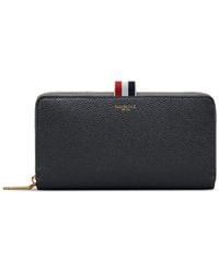 Thom Browne - Pebble-Grain Long Zip Wallet - Lyst