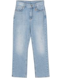 Liu Jo - Jeans crop con effetto vissuto - Lyst