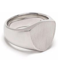 Tom Wood - Shield Satin Signet Ring - Lyst
