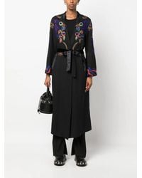 Forte Forte - Embroidered Tied-Waist Virgin-Wool Coat - Lyst