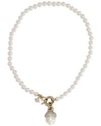 Vivienne Westwood - Cream Pearl Pendant Necklace - Lyst