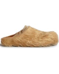 Marni - Fussbet Sabot Calf-Hair Slippers - Lyst