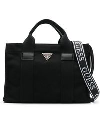 Guess USA - Logo-plaque Canvas Tote Bag - Lyst