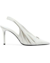 Courreges - Draped Faux Leather Slingbacks - Lyst