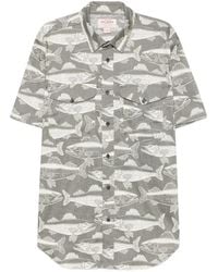 Filson - Twin Lakes Overhemd Met Vissen-Patroon En Korte Mouwen - Lyst