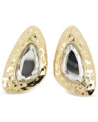 Self-Portrait - Hammered Crystal Earrings - Lyst