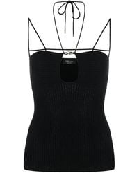 Blumarine - Cut-Out Ribbed Knit Top - Lyst