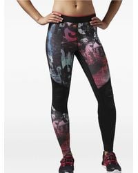 Reebok - One Series Zone Graphic-Print Leggings - Lyst