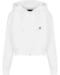 ARMANI EXCHANGE - Logo-Embroidered Zip-Up Sweatshirt - Lyst