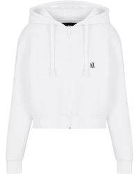 ARMANI EXCHANGE - Logo-Embroidered Zip-Up Sweatshirt - Lyst