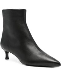 Unisa - Pointed-Toe Leather Ankle Boots - Lyst