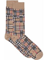 Burberry Socken mit Vintage-Check - Mehrfarbig