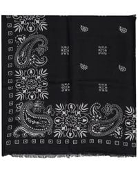 Manipuri - Bandana-Print Frayed Scarf - Lyst