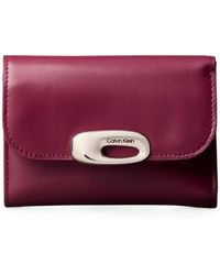 Calvin Klein - Logo-Plaque Tri-Fold Wallet - Lyst