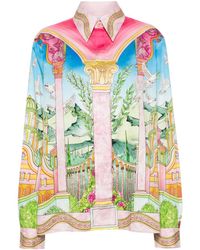 Casablancabrand - Le Jardin Ideal-print Shirt - Lyst
