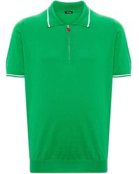 Kiton - Striped-edge Cotton Polo Shirt - Lyst