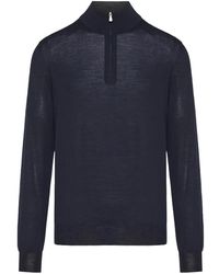 Gran Sasso - Quarter-Zip Fine-Knit Sweater - Lyst