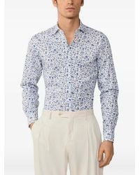 Hackett - Island-Print Kent-Collar Shirt - Lyst