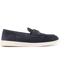 Prada - Suede Triangle Loafers - Lyst