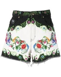 Versace - Baroque-print Short Shorts - Lyst