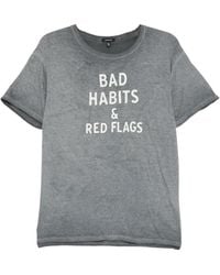 R13 - Washed-Effect T-Shirt - Lyst
