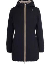 K-Way - Logo-Detail Hooded Coat - Lyst