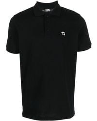 Karl Lagerfeld - Ikonik Embroidered Polo Shirt - Lyst