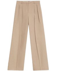 HUGO - Pinstripe-Pattern Pleated Trousers - Lyst