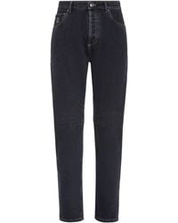 Brunello Cucinelli - Leisure Five-Pocket Logo Jeans - Lyst
