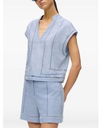 KARL LAGERFELD - Embroidered-Detail Blouse - Lyst