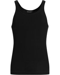 Dolce & Gabbana - Logo-Patch Tank Top - Lyst