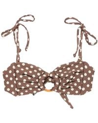 Montce - Vivian Tori Polka-Dot Bandeau Bikini Top - Lyst