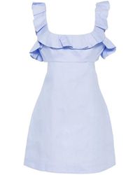 Zimmermann - Indra Frilled Mini Dress - Lyst
