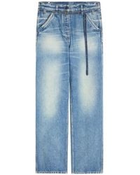 Dries Van Noten - Pantalones Vaqueros Anchos Con Cinturón - Lyst
