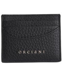 Orciani - Kartenetui Aus Gekörntem Leder Mit Logo-Schild - Lyst
