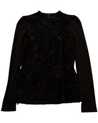 Maison Margiela - Paisley-Lace Long-Sleeve Top - Lyst