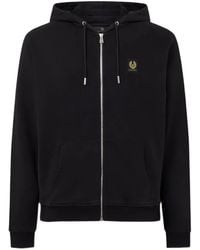 Belstaff - Logo-Patch Zip-Up Hoodie - Lyst