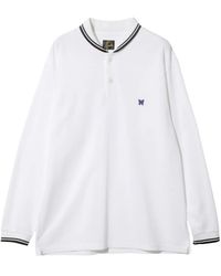 Needles - Logo-Detail Cotton Polo Shirt - Lyst