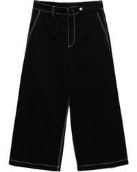 Moncler - Logo-Patch Wide-Leg Trousers - Lyst