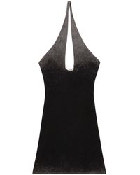 DIESEL - Short Dress In Organic Cotton With Ribbed Gradient Effect - Lyst