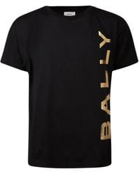 Bally - T-Shirt Aus Bio-Baumwolle Mit Logo-Print - Lyst