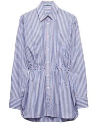 Prada - Striped Poplin Shirt - Lyst